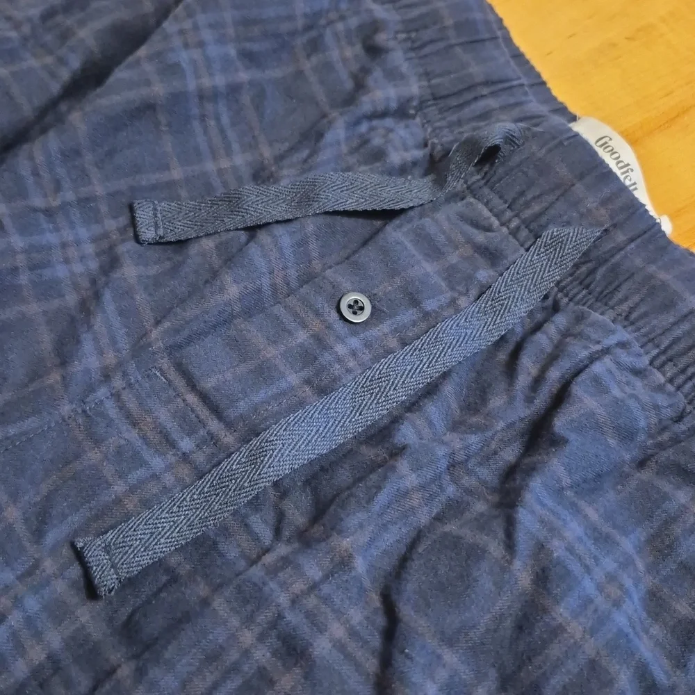 Goodfellow & Co 100% Cotton Blue Plaid Pajama Pants